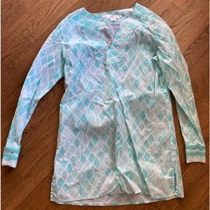 Vineyard Vines tunic. Aqua blue. Size small. Lightweight fabric. womens